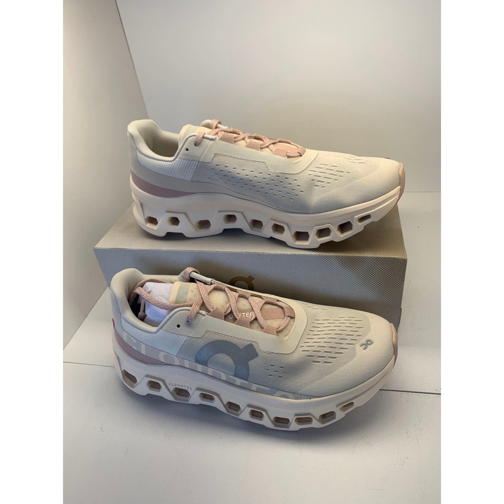 On Cloudmonster‎ Womens Running Shoes Moon Fawn Beige Pink 61.97785 Size 10.5